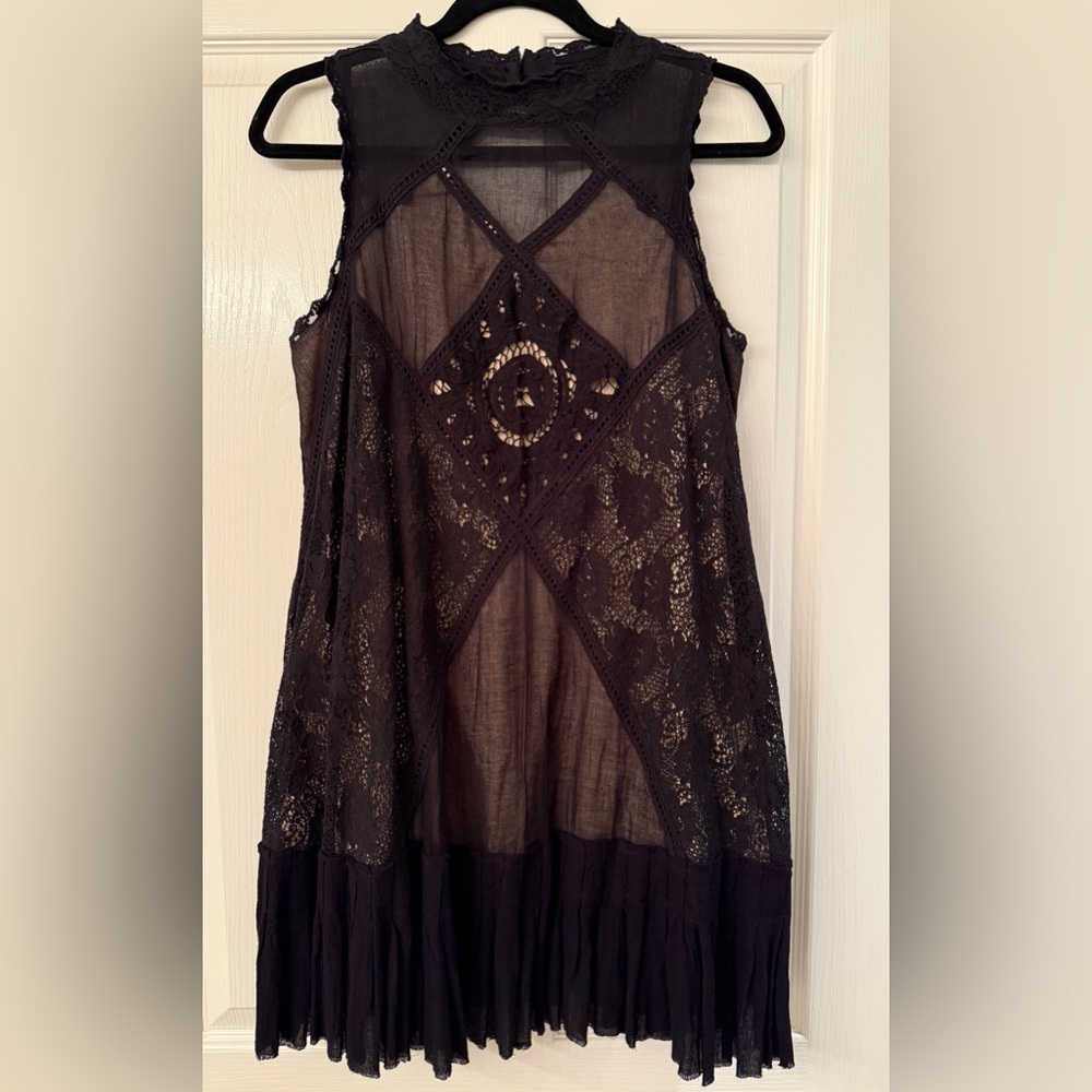 Free People sleeveless tunic/mini dress with raw edges